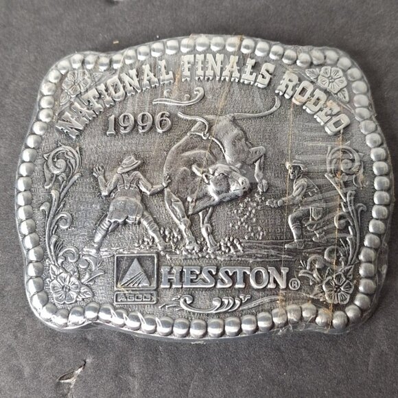 Hesston Other - 1996 HESSTON NFR National Finals Rodeo Belt Buckle NOS NEW